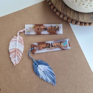 Boho Macrame Resin Mini Bookmark - Pink